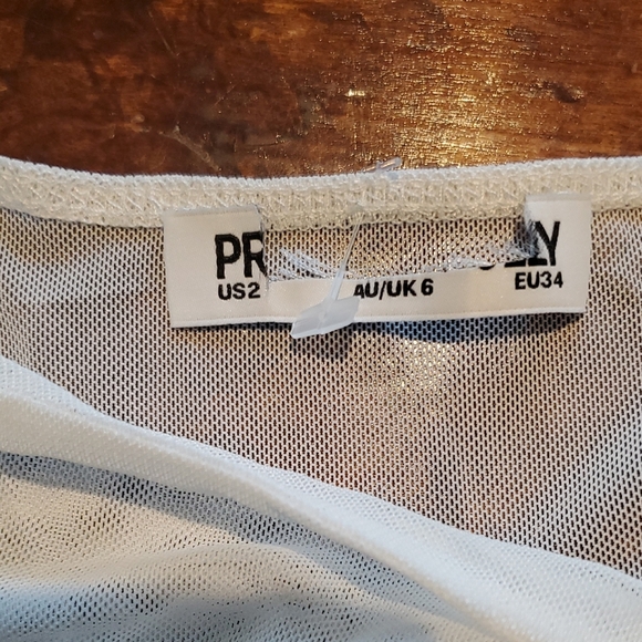 Princess Polly Cream Asymmetrical Cut Out Blouse - Picture 2 of 7